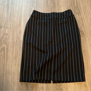New York & Company Black Pinstripe Pencil Skirt